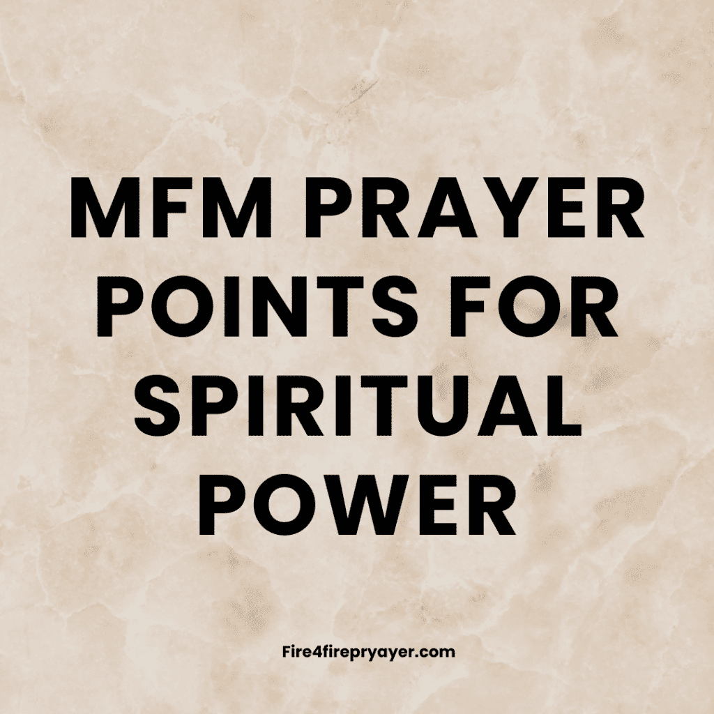 mfm prayer points pdf