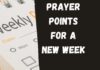 Prayer Points for a New Week