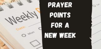 Prayer Points for a New Week