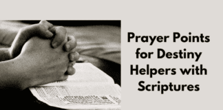 Prayer Points for Destiny Helpers with Scriptures