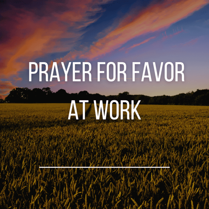 Prayer for Favor at Work