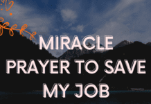 Miracle Prayer To Save My Job