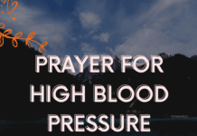 Prayer for High Blood Pressure