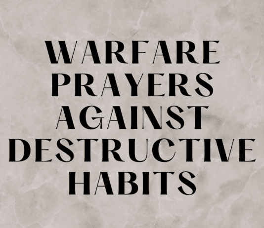 Warfare Prayers Against Destructive Habits