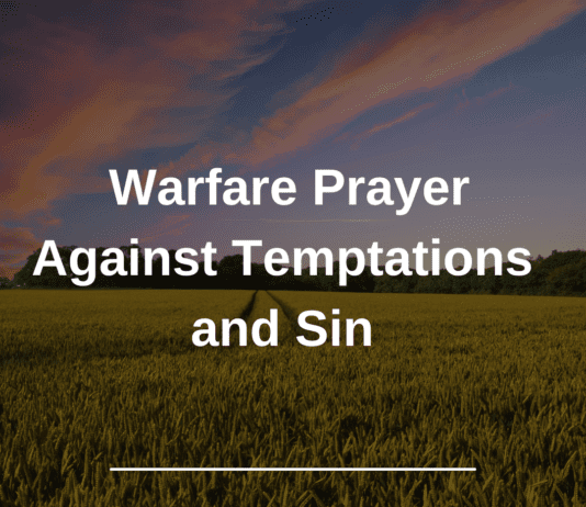 Warfare Prayer Against Temptations and Sin