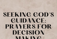 Seeking God's Guidance: Prayers for Decision Making