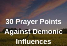 30 Prayer Points Against Demonic Influences