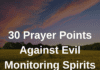 30 Prayer Points Against Evil Monitoring Spirits