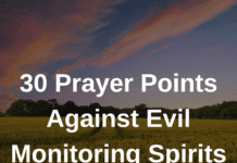 30 Prayer Points Against Evil Monitoring Spirits